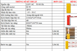 Báo giá lắp đặt barie tự động tại TP. HCM